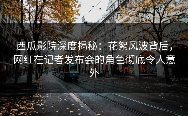 西瓜影院深度揭秘：花絮风波背后，网红在记者发布会的角色彻底令人意外