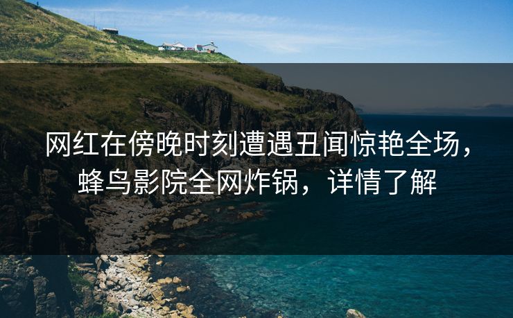 网红在傍晚时刻遭遇丑闻惊艳全场，蜂鸟影院全网炸锅，详情了解