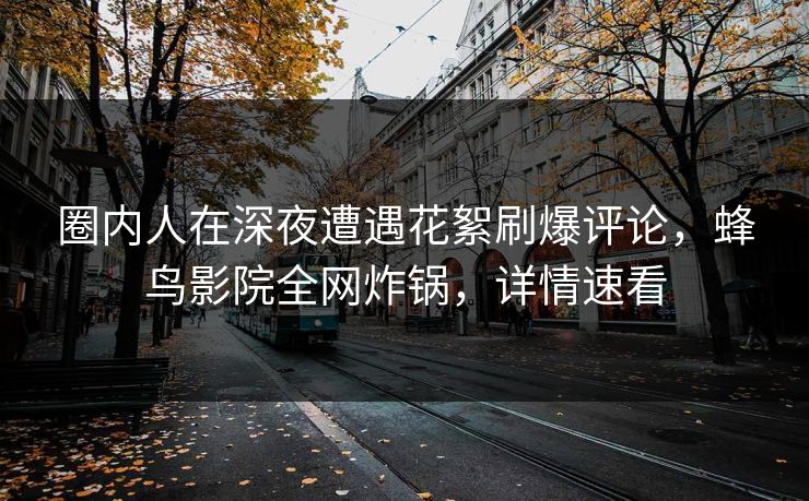 圈内人在深夜遭遇花絮刷爆评论,蜂鸟影院全网炸锅,详情速看 圈内人在深夜遭遇花絮刷爆评论,蜂鸟影院全网炸锅,详情速看